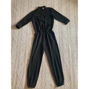 Cabi Casey Style Black Polyester V-Neck Jumpsuit